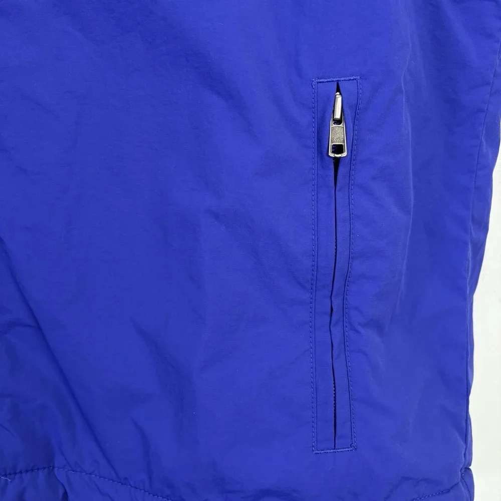 Vintage L.L. Bean‎ Men's Wind Rain Hiking Vest Size L Blue Fleece lined Full Zip